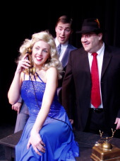 Erika Thomas, Nathan Bates, and Bruce Carmen in The Producers